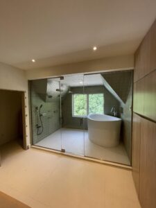 Porte douche sur mesure - G&D installation