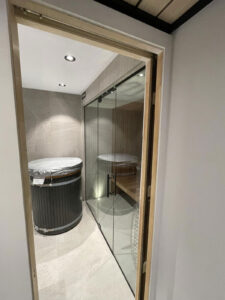 Sauna en verre